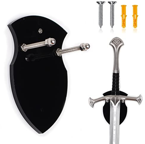 WANLIAN Acrylic Sword Knife Wall Mount Holder Dagger Holder (1 Piece Black)