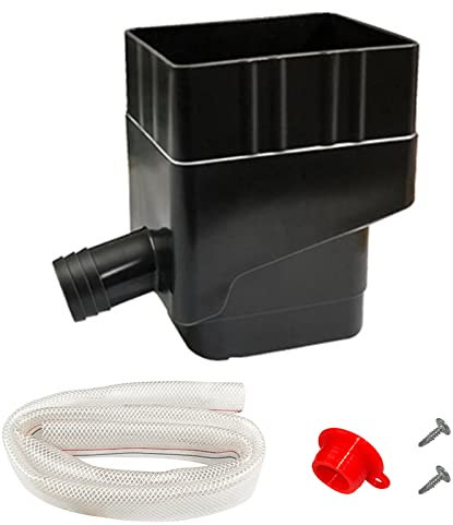 Système De Déviation De l'eau, Système De Collecte d'eau De Pluie avec Tuyau De 101,6 Cm, Récupérateur Collecteur Eau De Pluie pour Le Jardinage, Cours, Terrasse Black