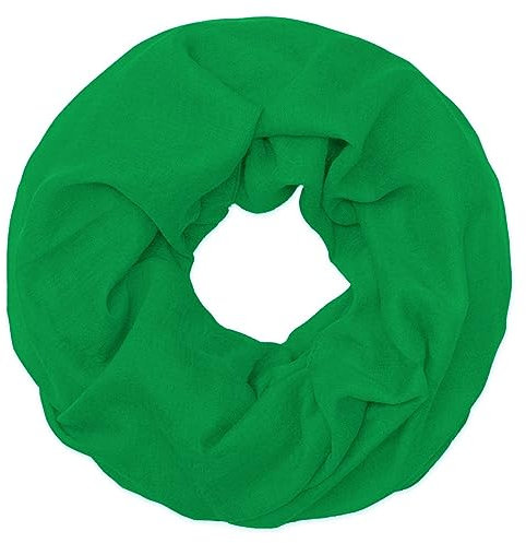 Soul-Cats klassischer, leichter und einfarbiger Loop-Schal in der Farbe: grün