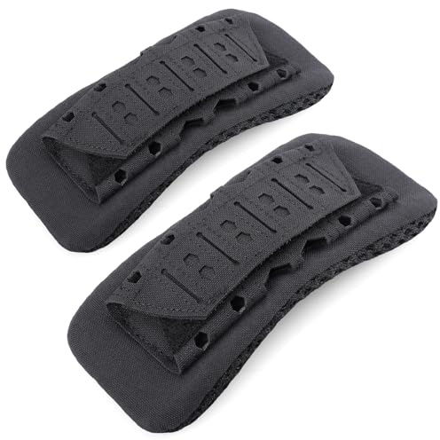 WYNEX 2-pack axelklädor med klettband, rutschfasta axeldynor, Molle-tillbehör för militär ryggsäck, brustäska, taktisk västa (5 cm breda axelremsor)