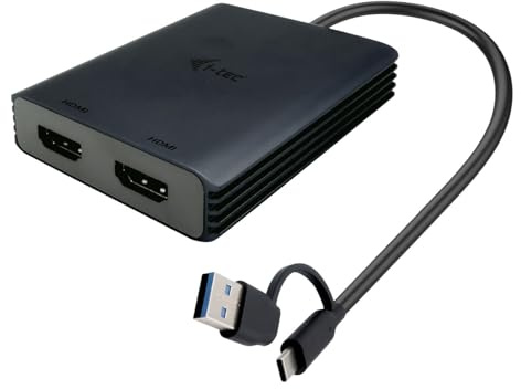 i-tec USB-A/USB-C Dual 4K HDMI Video Ada