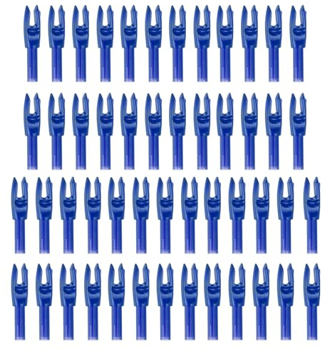 PATIKIL Frecce per Tiro Arco Nocks 4,2mm 0,165, 50pz Inserto Chiari Nock Frecce di Ricambio per Frecce Caccia Arco Composito Arco Ricurvo, Blu