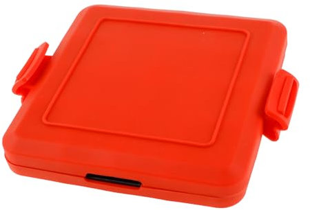 Microwave Toastie Sandwich Maker,Breakfast Sandwich Maker,Silicone Microwaveable Cookware,Rapid Heating,Non-Stick Plates,No Electricity, Wireless,for Cooking Delicious Crispy Sandwiches (Red)