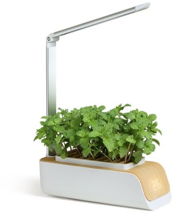 Mobiclinic®, Hydroponisches Anzuchtsystem, Mini-Grow, Indoor Kräutergarten, Einstellbare Höhe und Winkel, Bewässerungstimer und-Erinnerung, Pflanzenkeimungsset, Automatische led, 4,5W