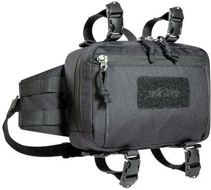 Tatonka Bum Bag Hip & Bar Pouch BC - Large Waist Bag with Zip Compartment, Molle Attachment Options for Additional Items, Attachable to Bicycle Handlebars, 5 litres, Black, 5 litres, Large Bum and