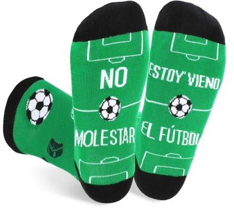 DPKOW España Calcetines Hombre Divertidos, Regalos Originales para Hombre Fútbol Calcetines Graciosos, Meias Homem Algodão, Funny Socks Men, NO Molestar, Estoy Viendo EL FÚTBOL
