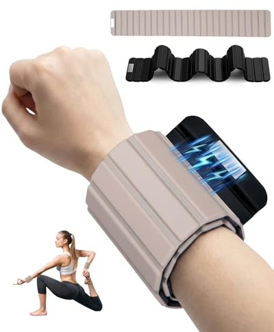 Spopal viktmanschetter, [magnetisk design], 0,5 kg vikter för ben och armar med två färgblockerande, halkfria silikonmanschetter för lyft, jogging, tyngdlyftning, yoga, pilates (2-pack)