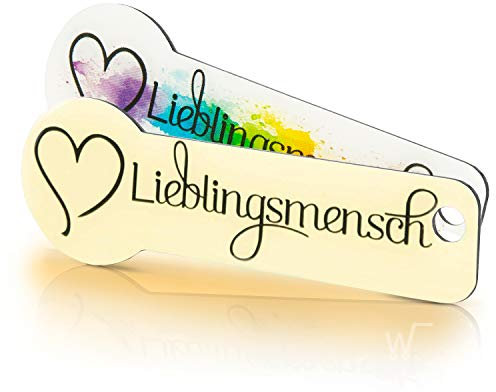 Einkaufswagenlöser Code24 Lieblingsmensch® bunt,beige / Schlüsselanhänger Einkaufschip mit Schlüsselfundservice / Abziehbarer Einkaufswagenchip Metall, Chip Einkaufswagen, Key Finder / 2 Stück