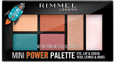 Rimmel Pioneer Mini-Lidschatten-Palette, 4-in-1-Format, ultra-pigmentiert, 004, 7 g, 6,8 g