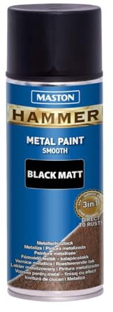 MASTON Hammer - metaalverf - black mat - smooth - spuitlak - 400 ml