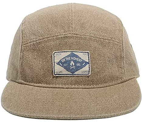 Clakllie Gorra para hombre, gorra de camionero, gorra de 5 paneles, gorra plana para verano, gorra de béisbol, gorra ajustable para exterior, H-5P02-Khaki, Talla única