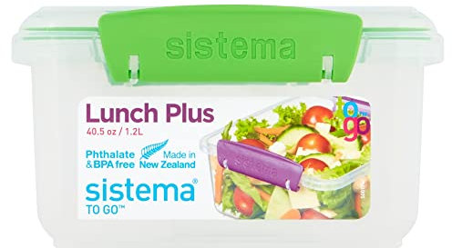 Sistema Lunch Box 1.2L Plastic Free, Rectangular, Portable, Contemporary, Neutral