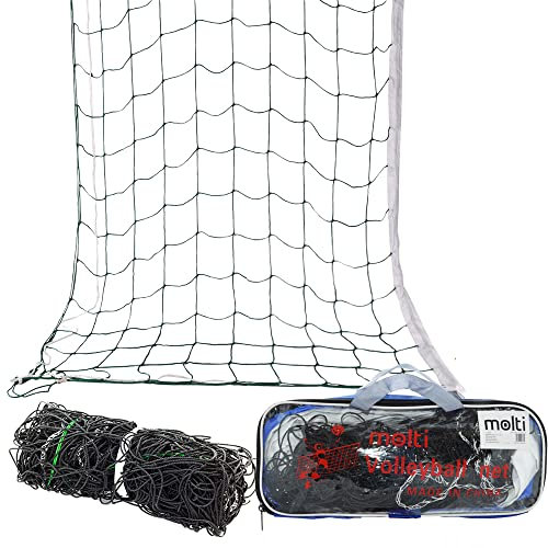 molti Volleyballnetz Beachvolleyball Innen und Draußen Sport Freizeit faltbar mit Tragetasche Standard 9,5m x 1m