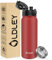 OLDLEY Botella agua acero inoxidable 600ml/20oz Termo Doble Metal pared Que Mantiene la Bebida Caliente y Fría, a Prueba Fugas, sin BPA, con Aislamiento para Deportes Trabajo Senderismo (Rojo)