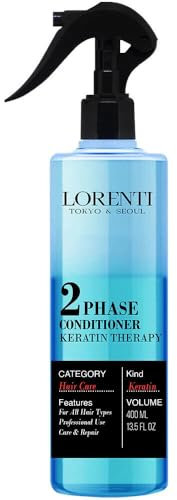 LORENTI TOKYO & SEOUL 2Phase Hair Conditioner 400ml Keratin| Haarkur | Sprüh-kur Treatment | entwirrender Leave in Sprühconditioner für normales bis trockenes Haar | Two Phase Conditioner