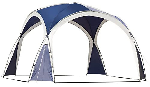Outsunny Event Shelter 3,5 x 3,5m Pavillon avec Crochet Porte Hydrofuge résistant à l'hiver Pavillon de Jardin Tente de réception Protection Solaire pour Camping, Jardin Festivals Bleu
