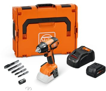 FEIN Impact-tapping-top Set, Akku-Schlagschraube ASCD18-300W2 AS 18V, bürstenlosem Motor, Bis max 290 Nm, Drehmomenteinstellung in 6 Stufen, metrische Schrauben bis M18, 1 Akku 18V 5Ah, Ladegerät