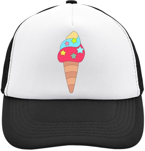 Functon+ Casu Casquette de camionneur réglable en maille Motif licorne magique Blanc, Noir , Taille unique