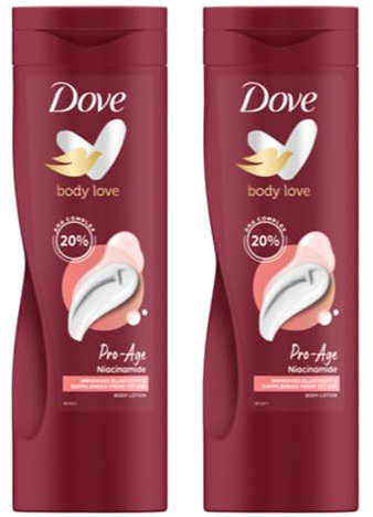 Dove Body Love Pro Age Body Lotion Improves elasticity & suppleness from 1st use & moisturiser for more elastic skin 400 ml x2