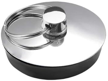 Bzzerumy Badewannenstöpsel aus Edelstahl, Universeller Abflussstopfen für Badewanne und Spülbecken, Robuster Gummi Stöpsel für Dusche, Hochwertiger Abflussverschluss