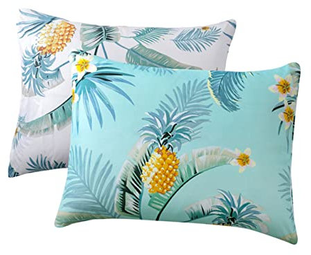 HONMEET Kissenbezug Mit Ananas-Muster Kissenhülle Aus Material Praktisch Für Schlafzimmer Und Zuhause Waschbar Und Verschleißfest