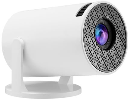 Mini Projecteur, Projecteur Portable Full HD 1080P avec Rotation à 270 °, Correction Automatique du Trapèze, Zoom Manuel, Projecteur de Film Extérieur pour Téléphone Portable USB