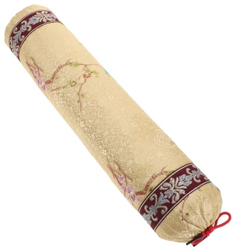 CRILSTYLEO Kissen Kissen Traditionelles Chinesisches Wurfkissen Kissen Werfen Nackenkissen Zum Schlafen Dekoratives Kissen Chinesisches Besticktes Kissen Gehörschutzkissen Golden Buchweizen