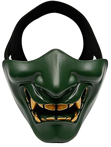 Helmet Mask Airsoft Paintball Half Face Mask CS Game Movie Props Halloween Party Mask Cosplay(OD)