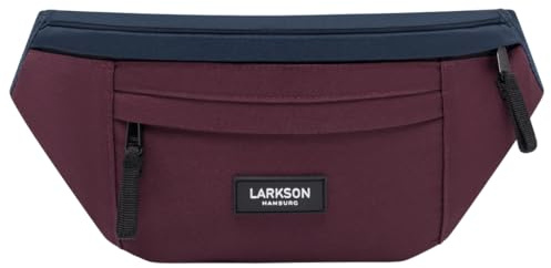 LARKSON Bauchtasche Damen & Herren Blau Rot - Ole - Hüfttasche für Sport Outdoor Stadt - Gürteltasche Stylisch für Festival - Crossbody Bag mit Gurt - Wasserabweisend