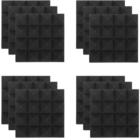 iplusmile 12piezas Adhesivo De Pared De Algodón Paneles Insonorizantes Para Paredes Paneles De Aislamiento Acústico Para Dormitorio Interior
