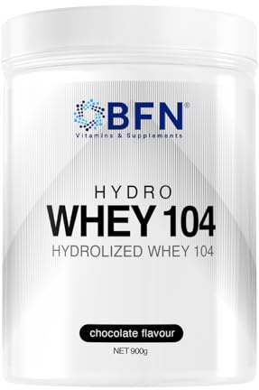 BFN Vitamins & Supplements Hydro Whey 104, Proteine Idrolizzate del Siero del Latte, 900g, 25g Proteine per Porzione (900 gr, Cioccolato)