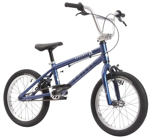 KHE ARSENIC LL Vélo BMX 2025 16 – 7,9 kg léger, cadre en aluminium, guidon en aluminium, frein en U et Sidepull, pneus Two-Tone, pour enfants à partir de 110 cm, BMX freestyle pour parc, rue et
