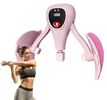 Ancsttu Allenatore Per Cosce E Bacino | Esercitatore Portatile Con Contatore,Attrezzatura Esercizi Interno Coscia Regolabile con Display e Contatore,Per Home Gym Tonificazione Gambe Fianchi Post