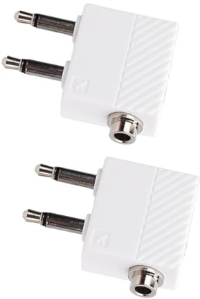 Tangxi Hörlursadapter för Flygplan, Dubbel 3,5 Mm Hane Till Hona Hörlursuttag med Metallkontakter, för Underhållningssystem Under Flygning och Bluetooth-adaptrar (4 stycken)