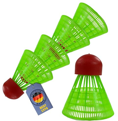 BEST SPORTING Speed Federball Set – Highspeed Bälle aus Nylon für Power-Badminton – langlebige Speedfederbälle mit optimalem Flugverhalten für Indoor & Outdoor Matches (Neon Grün)