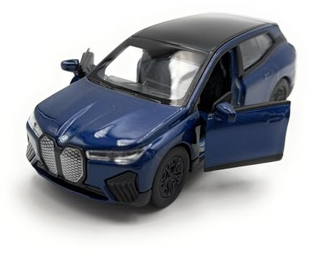 Toi-Toys Welly Modello di auto BMW IX 4 SUV veicolo in miniatura scala 1:39 / L 12cm blu