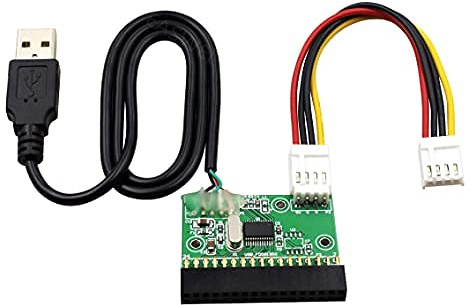 easwel 1.44MB 3.5 Floppy Drive Connector 34P to USB Cable Adapter, 20cm, Black, Male-to-Female, Flat, 34Pins, 1 Count, Indoor, 0.001W, Plastic, PT