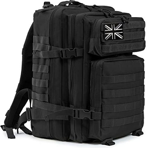 QT&QY 45L Military Tactical Backpacks Molle Army Assault Pack 3 Day Bug Out Bag Hiking Treeking Camouflage Hunting Rucksack