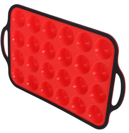 iplusmile Telaio da forno di muffin stampo in silicone per cupcake mini tortiere mini teglie per cheesecake Mini per cupcake in silicone per dolci Gel di silice rosso