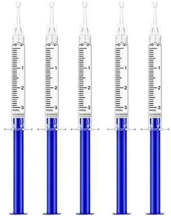 5PCS 3ML Teeth Whitening Gel Refills for Sensitive Teeth,Teeth Whitener Gel for Stain Removal, Works with Teeth Whitening LED Light and Tray