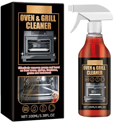 Pulizia di Forno e Grill,Detergente per Forno,Pulitore e Sgrassatore Extra Forte Per Forno,Cappe,Barbecue a Gas,Acciaio Inox, Cucina 100ML 1PC