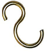 Brass Gold Chain Picture Hanging System Moulding Hook for Traditional Victorian Dado Rail (Extra Gold S Hook)
