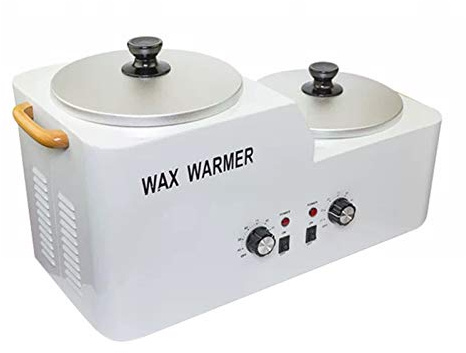 Calentador de cera, Eléctrico Doble Maceta Calentador de cera, 600W Depilación Aplicadores Depilatorio Máquina, Piel Hidratante Belleza Equipo para Mujer Hombres Sin dolor Cabello Eliminación a Casa