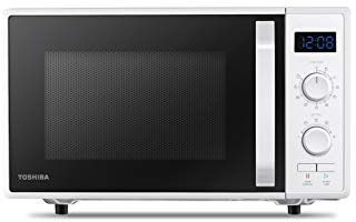 Toshiba MW2-AG23P(WH) 3-in-1 Forno a Microonde con Grill 1050W, e Cottura combinata, 23 L, Piatto Girevole con Memoria di Posizione, Timer, Luci LED Integrate, 900 W, Bianco