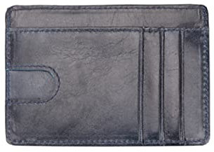 Geldtasche Herren Leder Kartenhülle Anti-diebstahl Kleiner Kartenhalter Damen Schlank Herren Karte Multi-kartensteckplatz Bankkartenhülle, Dunkelblau