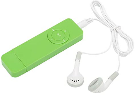 USB MP3 Player, Lossless Sound Portable Digital Music Player with Earphones and Lanyard, MP3 Music Player for Kids Adults, Support Up to 64GB (green)