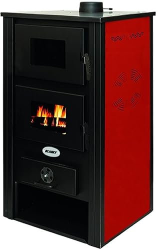 Poêle à bois LONDRES avec four - Couleur rouge