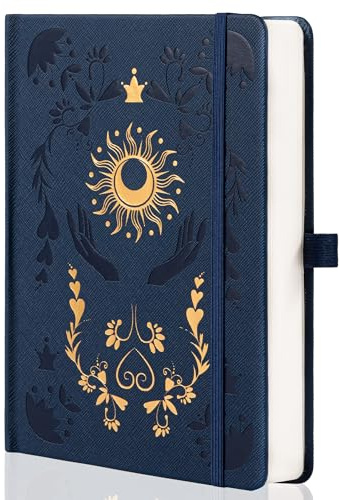 MGGAO Cuaderno de puntos para mujeres y hombres, cuadernos para escribir, A5 Cuaderno estético de puntos para el trabajo, los viajes, la escuela, 190 páginas numeradas, 14,7 x 21,4 cm