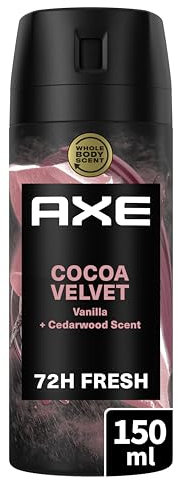 AXE - Deodorante da uomo Spray - Cocoa Velvet - Collezione Prestige - Spray antitraspirante - Freschezza 72h non-stop - profumo cioccolato ruby, vaniglia e cedro - 150ml