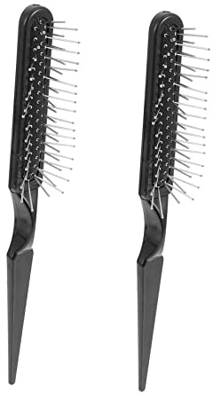 MERRYHAPY Spazzola per Chioma Setole Metalliche e Pettine a Coda di Topo 2 Pezzi Pettine Airbag per Cotonare e Districare Adatta a Chioma Bagnati e Extension per Uso Professionale